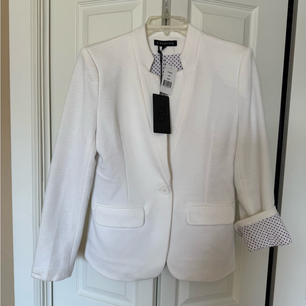 NWT Gibson Look white jacket size M 8-10